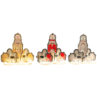 GIOCOPLAST NATALE - SCHIACCIANOCI CON CAVALLUCCI ''CRYSTAL TALES'' 20CM, CON LUCE LED A BATT., COL. ASS.