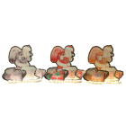 GIOCOPLAST NATALE - BABBO ''CRYSTAL TALES'' 20CM, CON LUCE LED A BATT., COL. ASS.