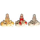 GIOCOPLAST NATALE - SCHIACCIANOCI CON CAVALLUCCI ''CRYSTAL TALES'' 30CM, CON LUCE LED CON TRASF., COL. ASS.