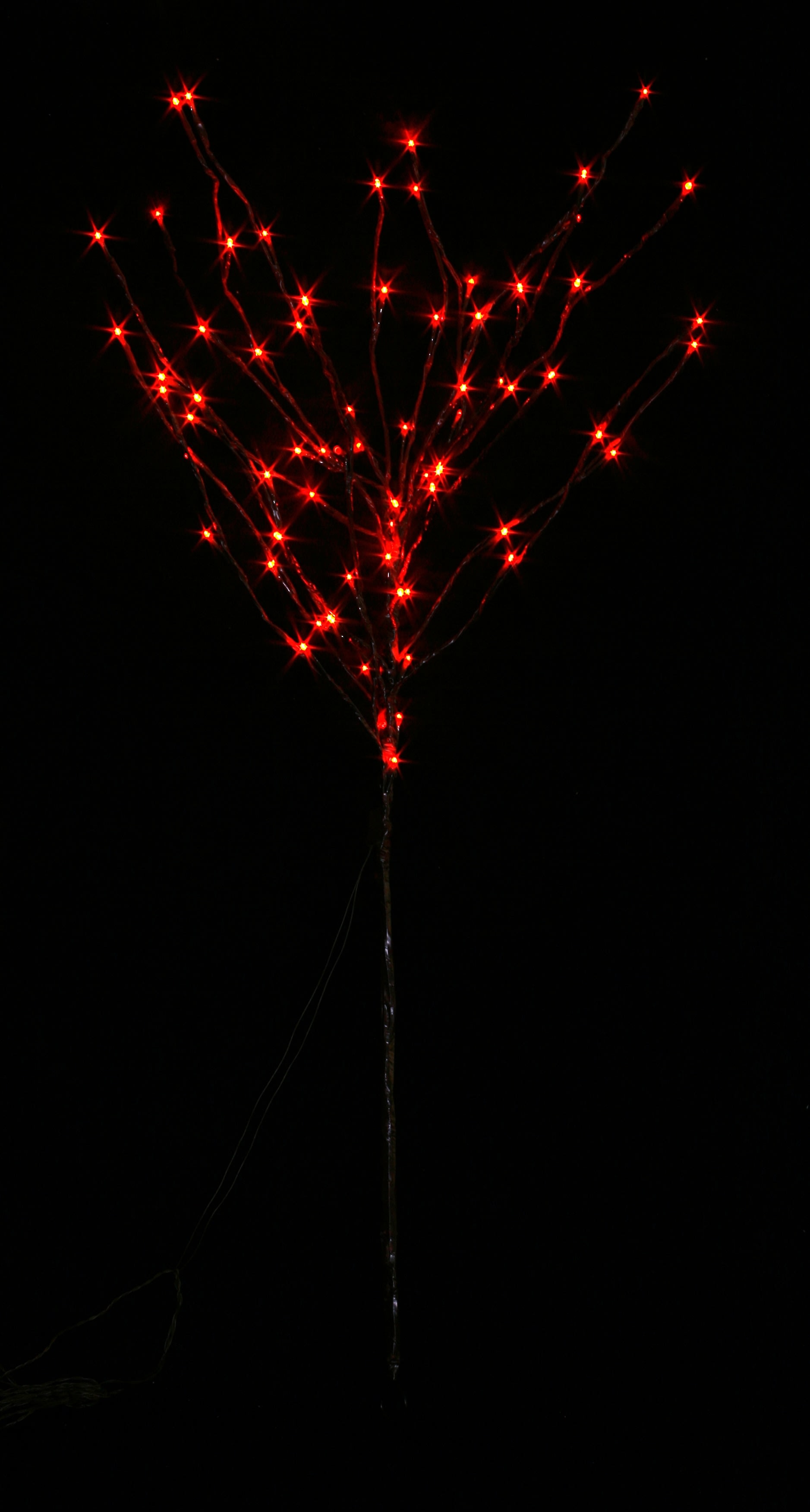 GIOCOPLAST NATALE - RAMO 70 LED ARANCIO H.130CM. C/TRASF. IP44, LUNGH. CAVO ALIM. MT.5