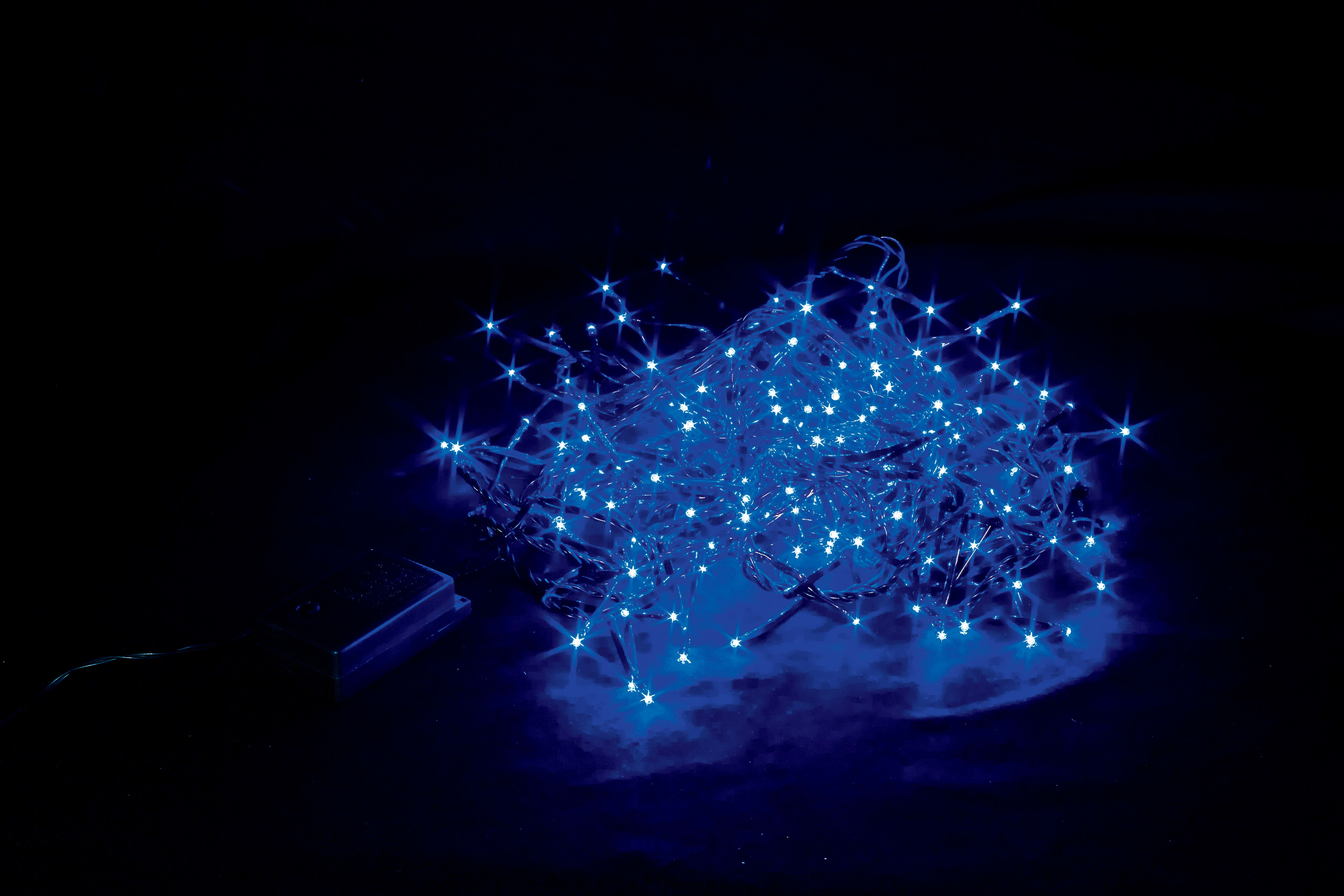 GIOCOPLAST NATALE - 192 LED BLU, GIOCHI L., X EST., TRASF. IP44, CAVO ALIM. MT.4, LUNGH. CAVO LUCI MT.8
