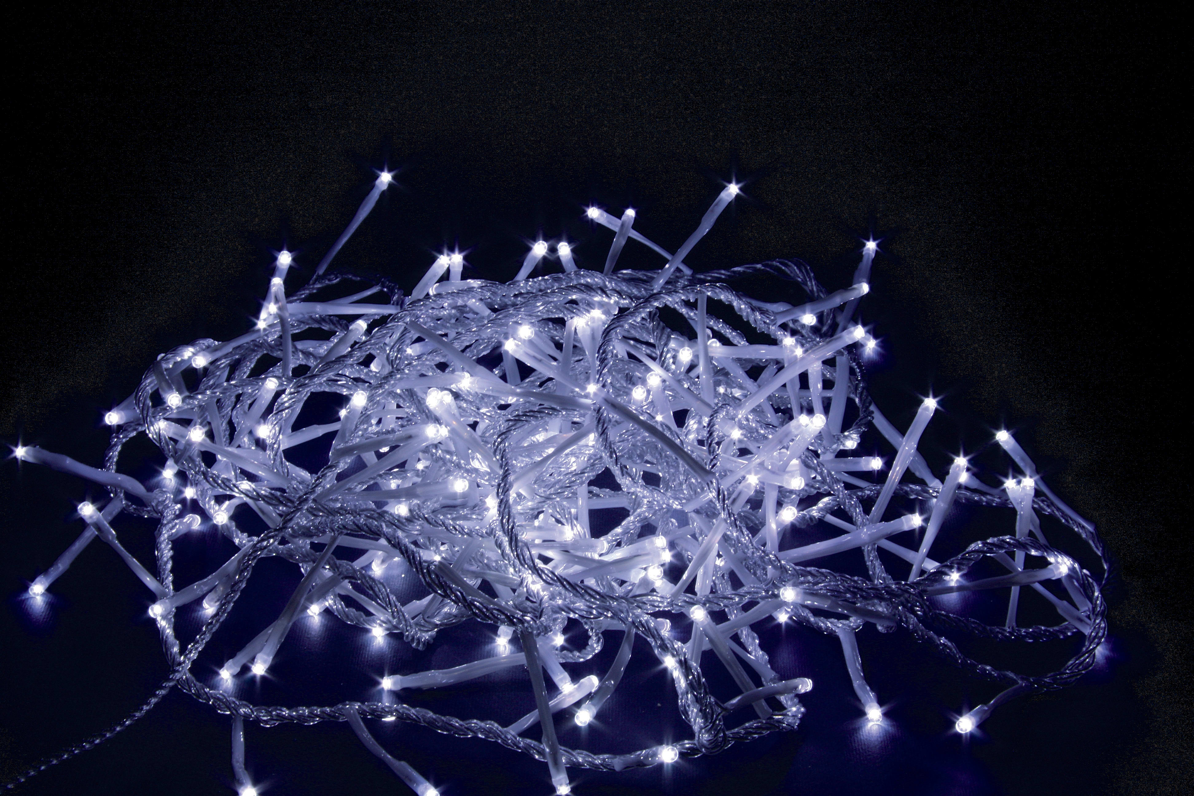 GIOCOPLAST NATALE - 400 LED BIANCHI, CAVO TRASP., C/GIOCHI L., X EST., LUCI MT.15, CAVO MT.4, TRASF. IP44