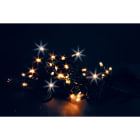 GIOCOPLAST NATALE - 100 LUCCIOLONE LED BIANCO CALDO, CON 20 FLASH, 10 MT. CAVO SCURO, PROLUNG. MAX 20 SET, USO EST/INT, CON CAVO ALIM 1,5 MT.
