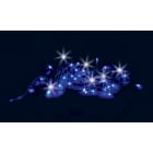 GIOCOPLAST NATALE - 100 LUCCIOLONE LED BLU, CON 20 FLASH, 10 MT. CAVO SCURO, PROLUNG. MAX 20 SET, USO EST/INT, CON CAVO ALIM 1,5 MT.