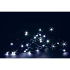 GIOCOPLAST NATALE - 200 LUCCIOLONE LED ULTRALUMINOSE BIANCHE, CON 40 MINISTROBO, 20 MT. CAVO SCURO, PROLUNG. MAX 10 SET, USO EST/INT, CON CAVO ALIM 1,5 MT.