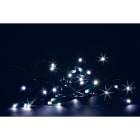 GIOCOPLAST NATALE - PROLUNGA 100 LUCCIOLONE LED BIANCHE, LUCE FISSA, 10 MT. CAVO SCURO, PROLUNG. MAX 20 SET, USO EST/INT, SENZA CAVO ALIM.