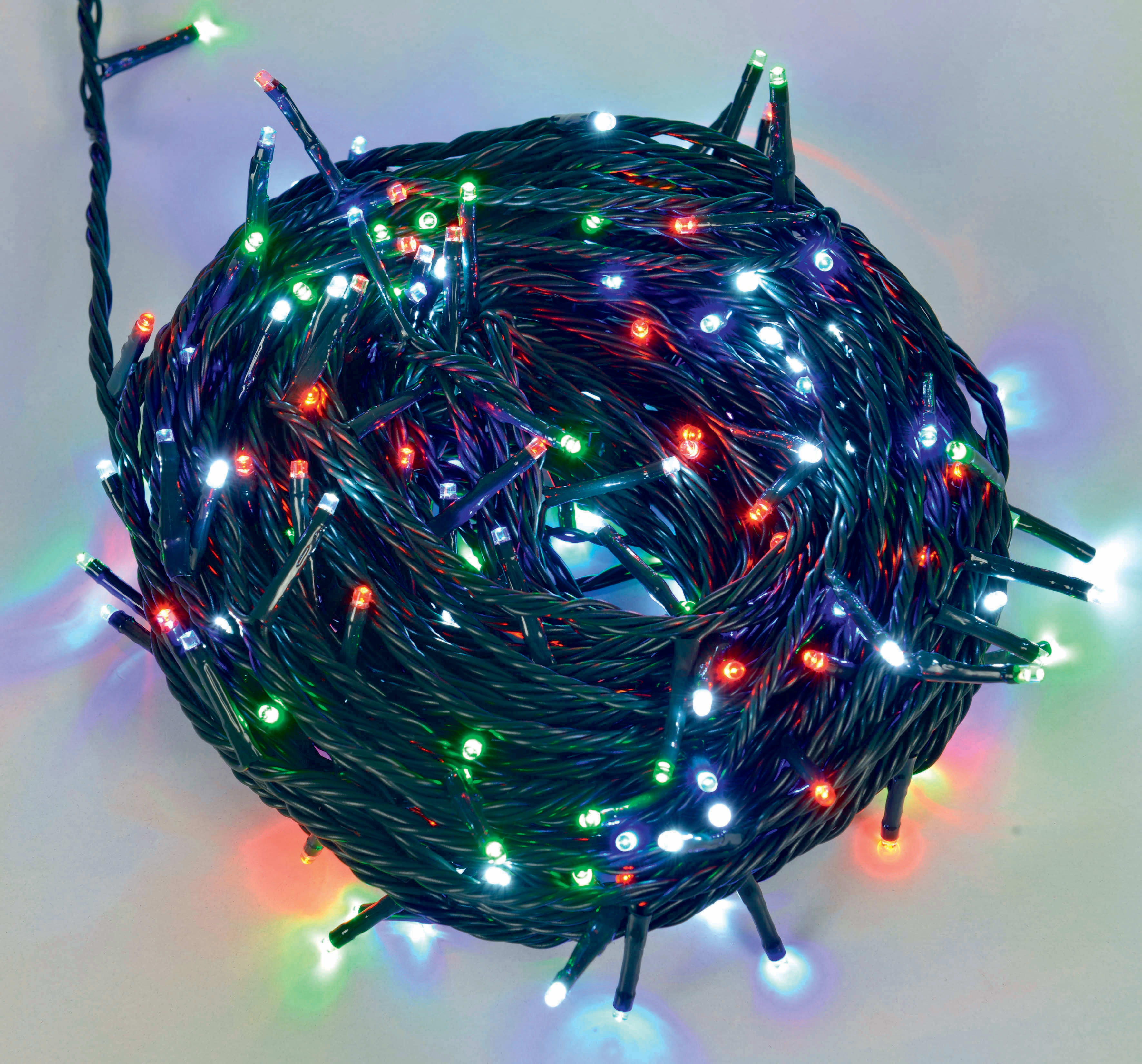 GIOCOPLAST NATALE - 500 LED MULTI, USO EST/INT, CON GIOCHI LUCE, LUCI MT 50, CAVO ALIM MT 4, IN CONFEZIONE LUSSO PLASTICA