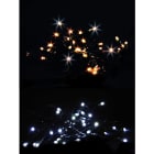 GIOCOPLAST NATALE - 40 LUCCIOLONE LED CAMBIA COLORE, BIANCO FREDDO E CALDO SELEZIONABILI, 4 MT. CAVO SCURO, PROLUNG. MAX 20 SET, USO EST/INT, CON CAVO ALIM 1,5 MT.