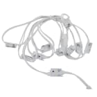 GIOCOPLAST NATALE - STRINGA 10 STROBO BIANCHI, L. 5 MT. CAVO BIANCO CON CAVO ALIM. 1,5 MT., 220-240 VAC, PROLUNGABILE