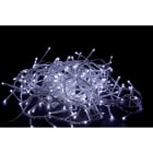 GIOCOPLAST NATALE - 180 LED BIANCHI, CAVO TRASPARENTE, LUNGH. 9 M, CAVO ALIM. 4 M, CON GIOCHI LUCE E TIMER, C/TRASF. IP44, IN CONFEZIONE LUSSO PLASTICA, USO EST/INT