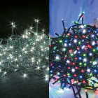 GIOCOPLAST NATALE - 300 LED BIANCO-MULTI 2 IN 1, CAVO SCURO, 30 M, CAVO ALIM. 4 M, C/TRASF. IP44, 16 GIOCHI LUCE E TIMER, IN CONFEZIONE LUSSO PLASTICA, USO EST/INT