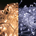 GIOCOPLAST NATALE - 600 LED BIANCO-BIANCO CALDO 2 IN 1, CAVO TRASP., 48 M, CAVO ALIM. 4 M, C/TRASF. IP44, 16 GIOCHI LUCE E TIMER, IN CONFEZIONE LUSSO PLASTICA, USO EST/INT