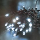 GIOCOPLAST NATALE - 100 LUCCIOLONE LED FULL FLASH BIANCHI, 10 MT. CAVO SCURO, PROLUNG., USO EST/INT, CON CAVO ALIM 1,5 MT.