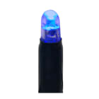 GIOCOPLAST NATALE - 100 LUCCIOLONE LED BLU, LUCE FISSA, 10 MT. CAVO SCURO, PROLUNG. MAX 20 SET, USO EST/INT, CON CAVO ALIM 1,5 MT.