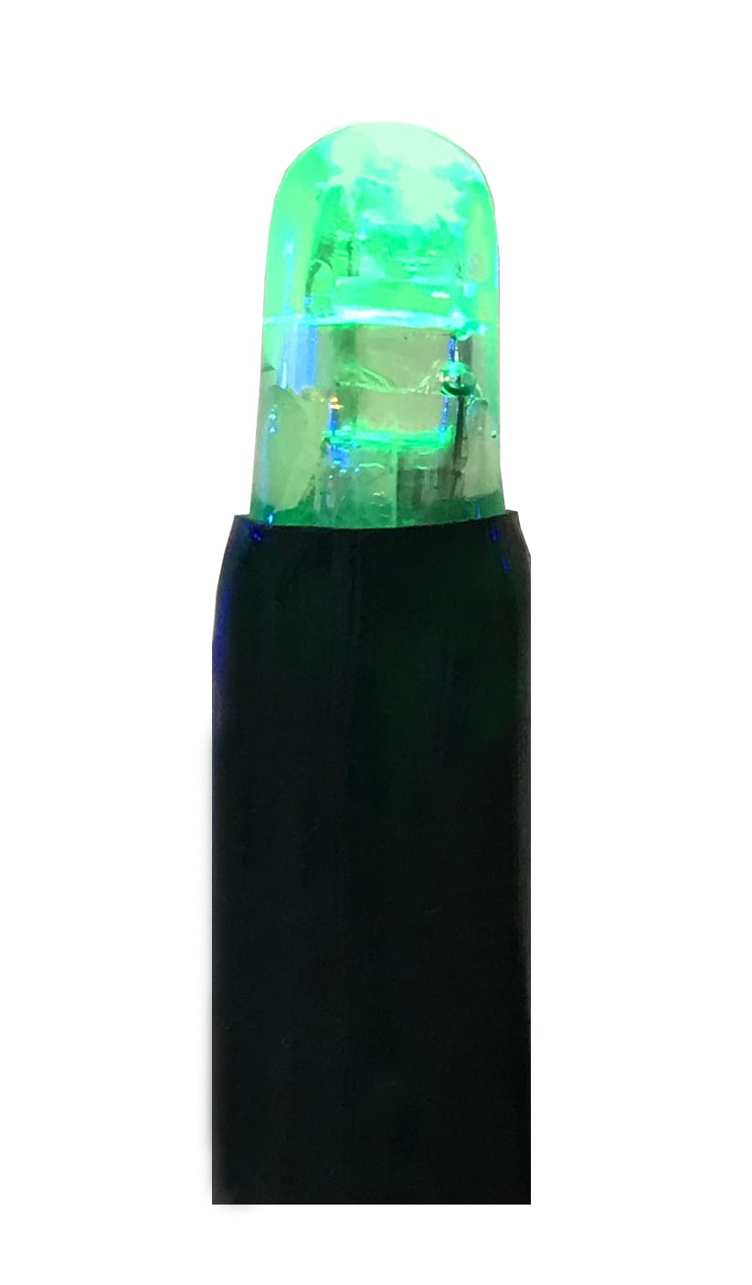 GIOCOPLAST NATALE - 100 LUCCIOLONE LED VERDI, LUCE FISSA, 10 MT. CAVO SCURO, PROLUNG. MAX 20 SET, USO EST/INT, CON CAVO ALIM 1,5 MT.