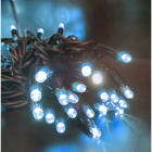 GIOCOPLAST NATALE - 100 LUCCIOLONE LED ICE BLUE, CON FLASH, 10 MT. CAVO SCURO, PROLUNG. MAX 20 SET, USO EST/INT, CON CAVO ALIM 1,5 MT.