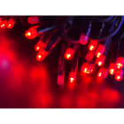GIOCOPLAST NATALE - 100 LUCCIOLONE LED ROSSE, L.FISSA, 10M, CAVO SCURO, C\CAVO ALIM.