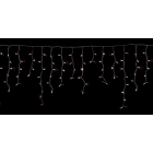 GIOCOPLAST NATALE - TENDA LUCCIOLONA SFALSATA 160 LED BIANCHI, LUCE FISSA, L. 4,8- H.MAX 1 MT., CAVO BIANCO, PROLUNG. MAX 8 SET, USO EST/INT