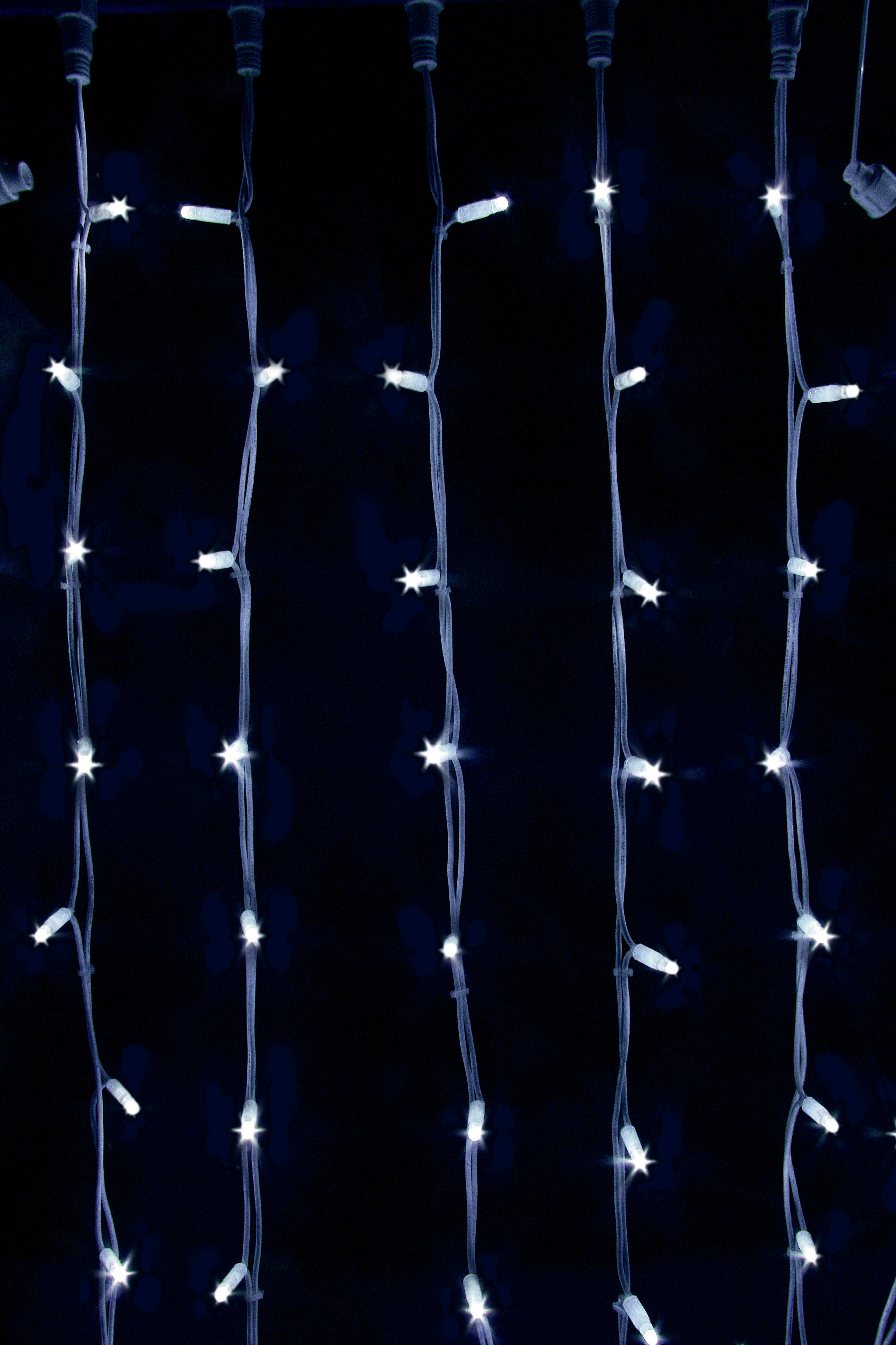 GIOCOPLAST NATALE - TENDA LUCCIOLONA 700 LED BIANCHI, LUCE FISSA, L. 1 - H. 7 MT., CAVO BIANCO, 10 CALATE, PROLUNG. MAX 10 SET, USO EST/INT