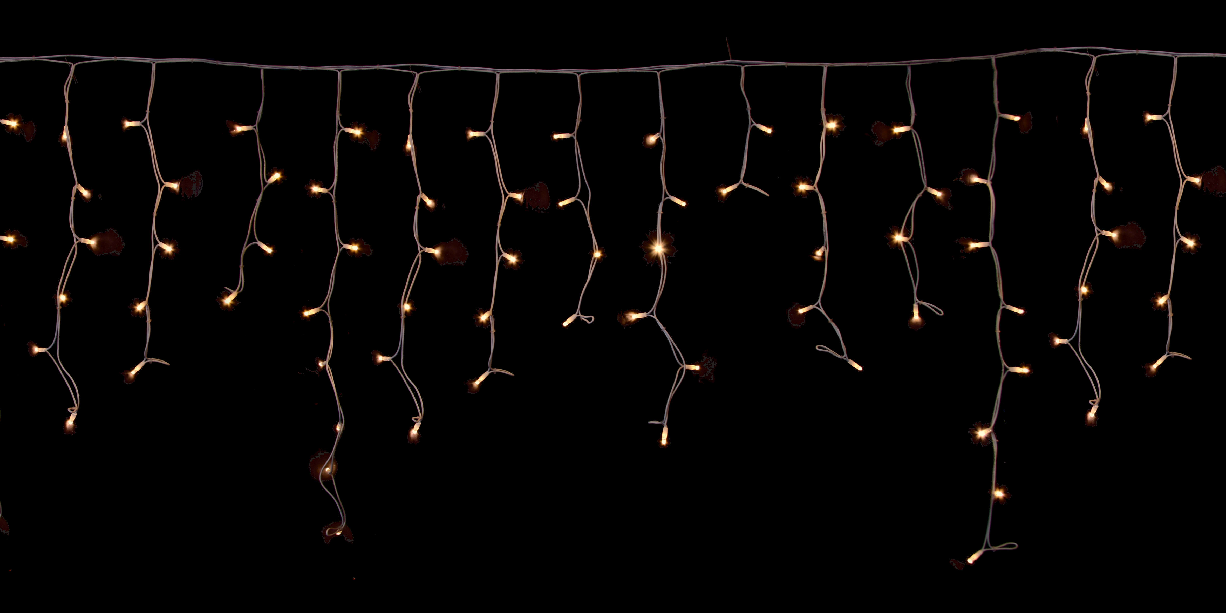 GIOCOPLAST NATALE - TENDA LUCCIOLONA SFALSATA 160 LED BIANCO CALDO, LUCE FISSA, L. 4,8- H.MAX 1 MT., CAVO BIANCO, PROLUNG. MAX 8 SET, USO EST/INT