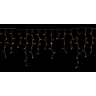 GIOCOPLAST NATALE - TENDA LUCCIOLONA SFALSATA 160 LED BIANCO CALDO, LUCE FISSA, L. 4,8- H.MAX 1 MT., CAVO BIANCO, PROLUNG. MAX 8 SET, USO EST/INT