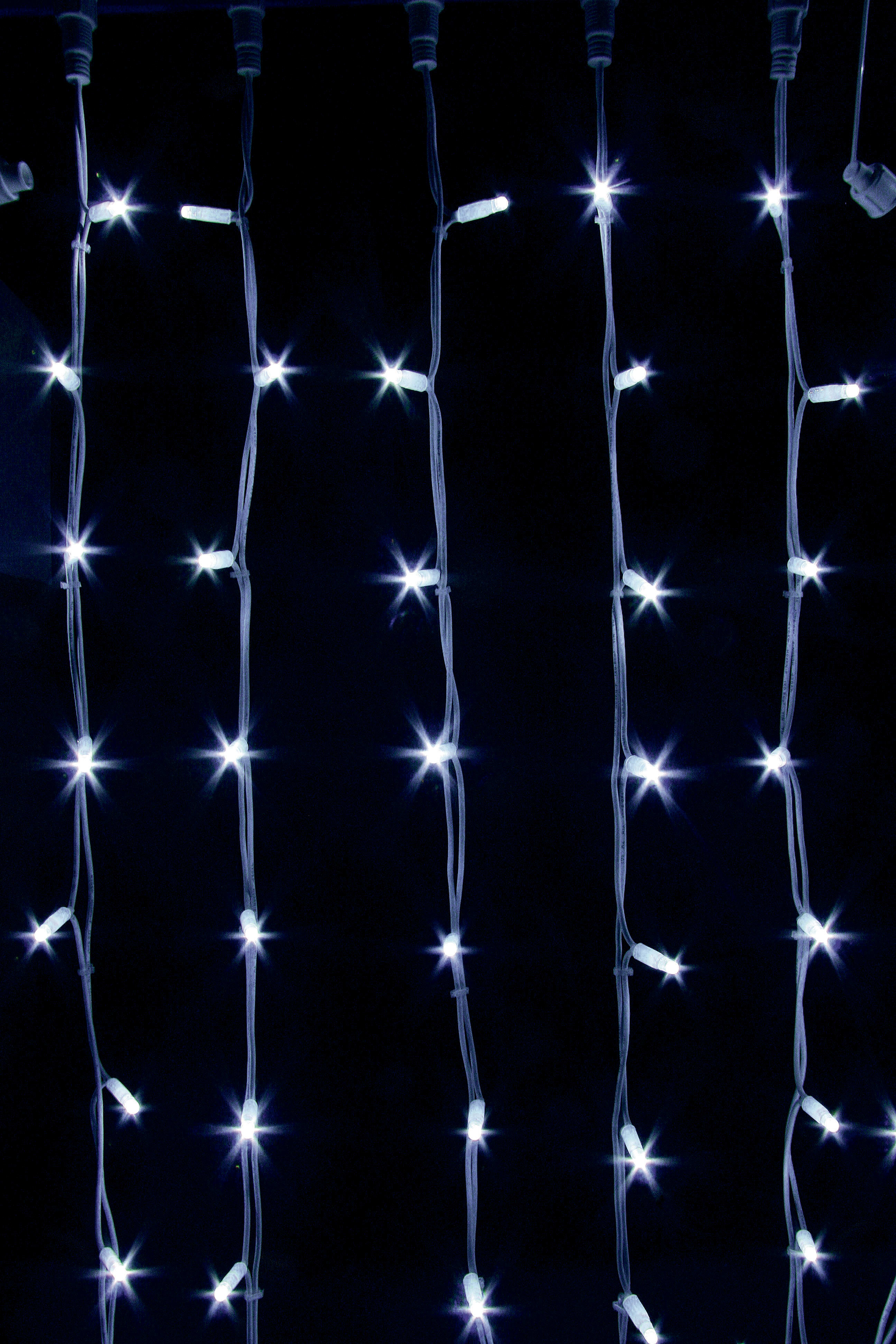 GIOCOPLAST NATALE - TENDA LUCCIOLONA 200 LED BIANCHI, CON 40 FLASH, L. 1- H. 2 MT., CAVO BIANCO, 10 CALATE, PROLUNG. MAX 20 SET, USO EST/INT