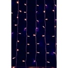 GIOCOPLAST NATALE - TENDA LUCCIOLONA 240 LED BIANCO CALDO, LUCE FISSA, L. 2,4- H. 1,2 MT., CAVO BIANCO, 20 CALATE, PROLUNG. MAX 10 SET, USO EST/INT