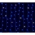 GIOCOPLAST NATALE - TENDA LUCCIOLONA 200 LED BLU, CON 40 FLASH, L. 1- H. 2 MT., CAVO BIANCO, 10 CALATE, PROLUNG. MAX 20 SET, USO EST/INT
