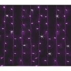 GIOCOPLAST NATALE - TENDA LUCCIOLONA 700 LED VIOLA, CON 140 FLASH, L. 1 - H. 7 MT., CAVO BIANCO, 10 CALATE, PROLUNG. MAX 10 SET, USO EST/INT