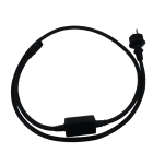 GIOCOPLAST NATALE - CAVO ALIM. SCURO 4A PER TENDE A LED, SFERE A LED, LUCCIOLONE E TUBO LED HQ CON SPINA SCHUKO IP44