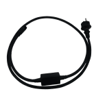 GIOCOPLAST NATALE - CAVO ALIM. SCURO 4A PER TENDE A LED, SFERE A LED, LUCCIOLONE E TUBO LED HQ CON SPINA SCHUKO IP44