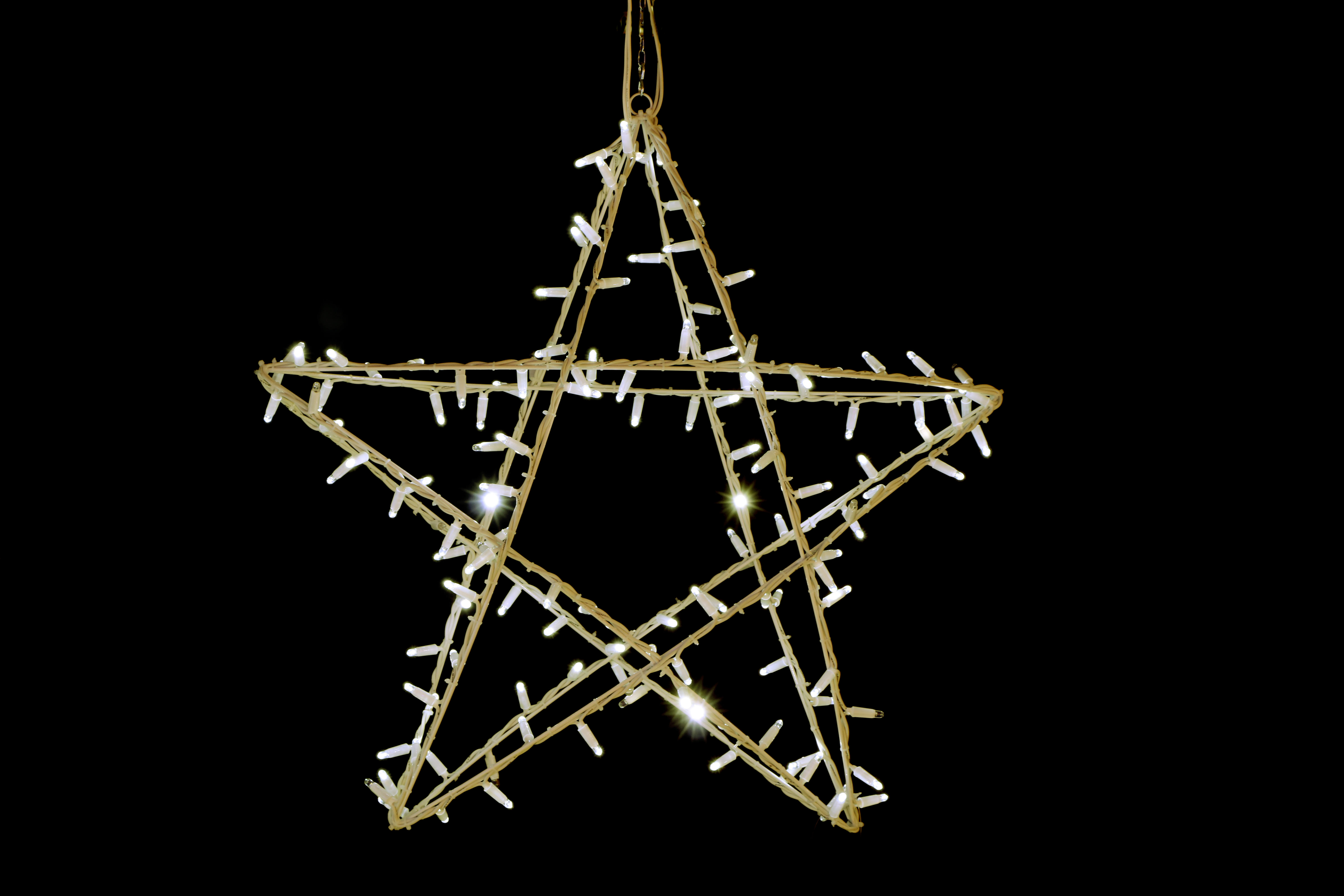 GIOCOPLAST NATALE - STELLA 3D LUCCIOLONA BIANCA 50X50X15 CM., 100 LED C/20 FLASH