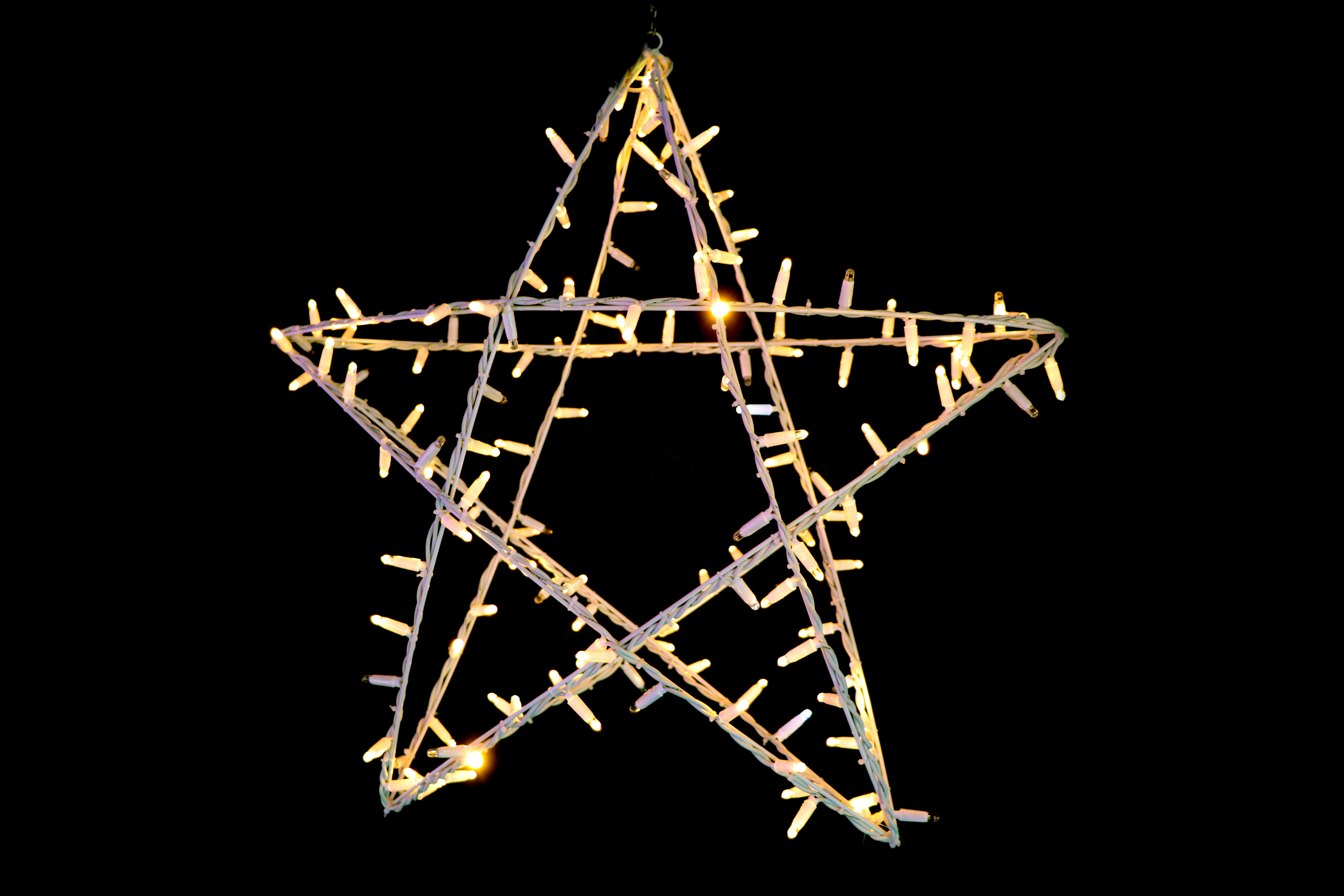 GIOCOPLAST NATALE - STELLA 3D LUCCIOLONA BIANCO CALDO 70X70X20 CM., 140 LED C/28 FLASH