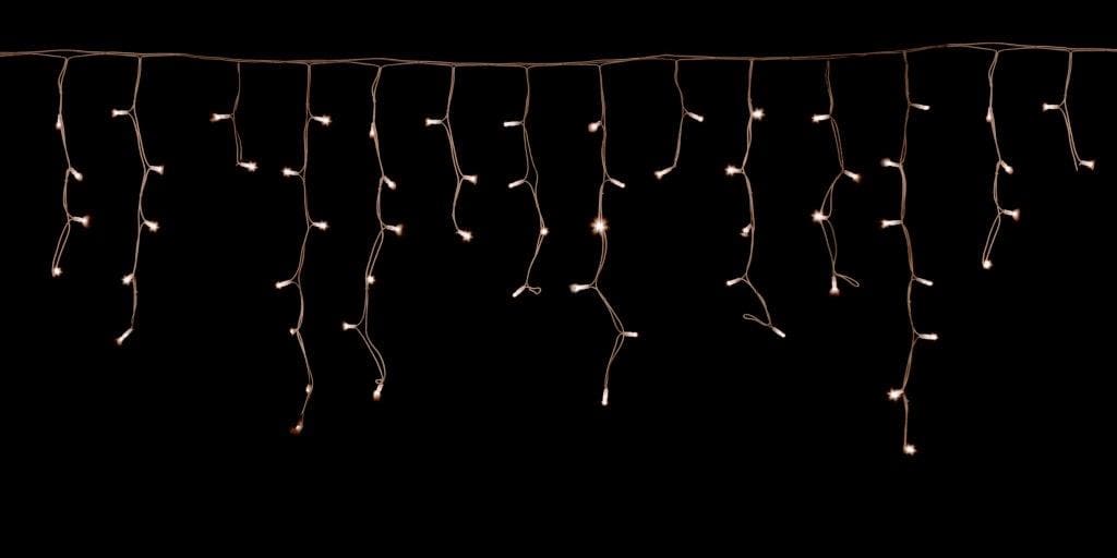 GIOCOPLAST NATALE - TENDA LUCCIOLONA SFALSATA 210 LED BIANCO CALDO, CON 42 FLASH, L. 450 - H.MAX 60 CM., CAVO BIANCO, PROLUNG., USO EST/INT