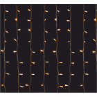 GIOCOPLAST NATALE - TENDA LUCCIOLONA 240 LED SUPER CALDO (2200K), LUCE FISSA, L. 2,4- H. 1,2 MT., CAVO BIANCO, 20 CALATE, PROLUNG. MAX 10 SET, USO EST/INT