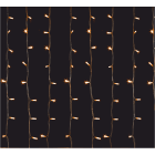 GIOCOPLAST NATALE - TENDA LUCCIOLONA 200 LED SUPER CALDO (2200K), LUCE FISSA, L. 1- H. 2 MT., CAVO BIANCO, 10 CALATE, PROLUNG. MAX 20 SET, USO EST/INT