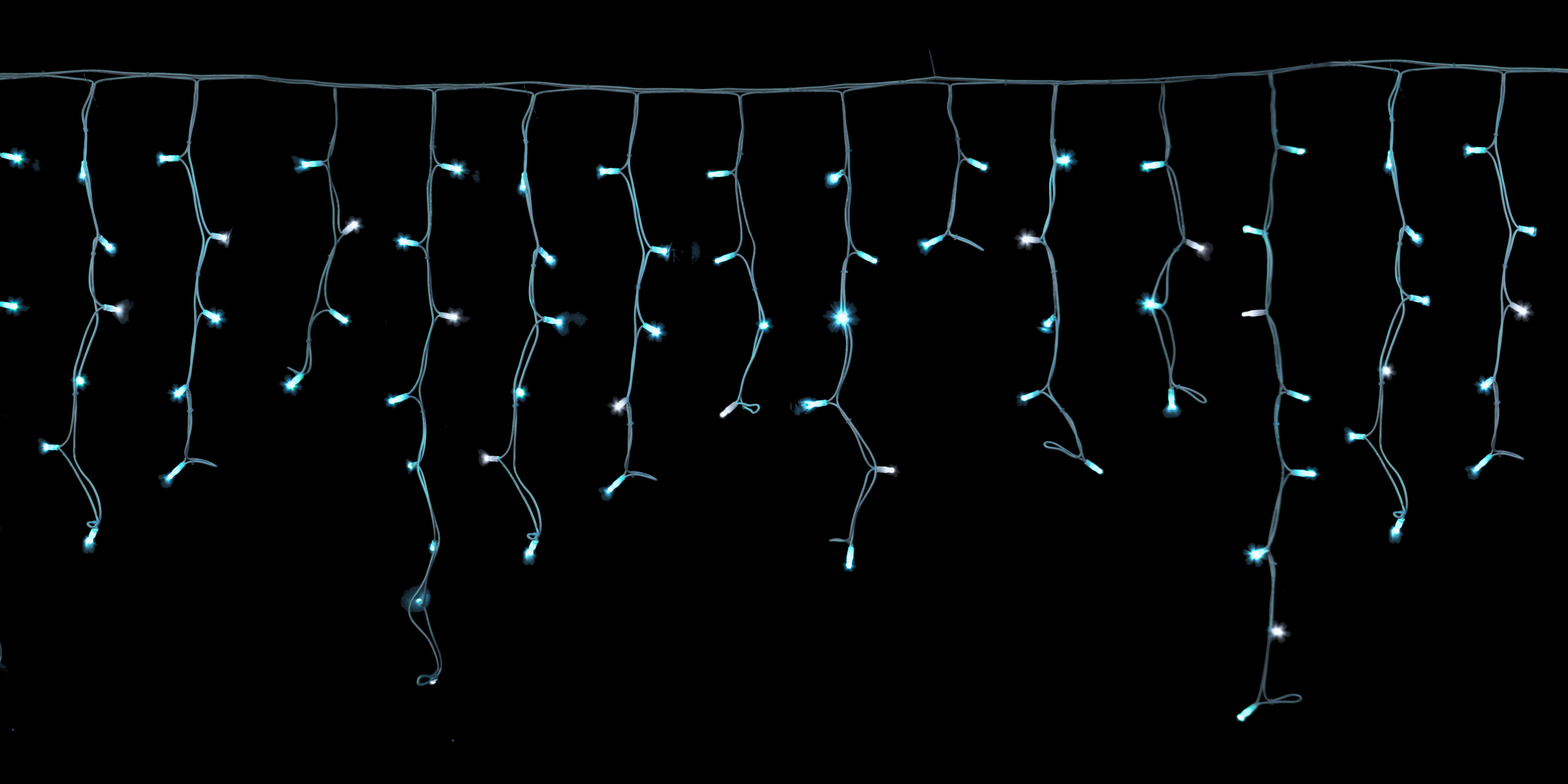 GIOCOPLAST NATALE - TENDA LUCCIOLONA SFALSATA 160 LED ICE BLUE, CON FLASH, L. 4,8- H.MAX 1 MT., CAVO BIANCO, PROLUNG. MAX 8 SET, USO EST/INT 14422023