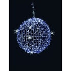 GIOCOPLAST NATALE - SFERA LUCCIOLONA ICE BLUE D.30CM., 120 LED C/24 FLASH