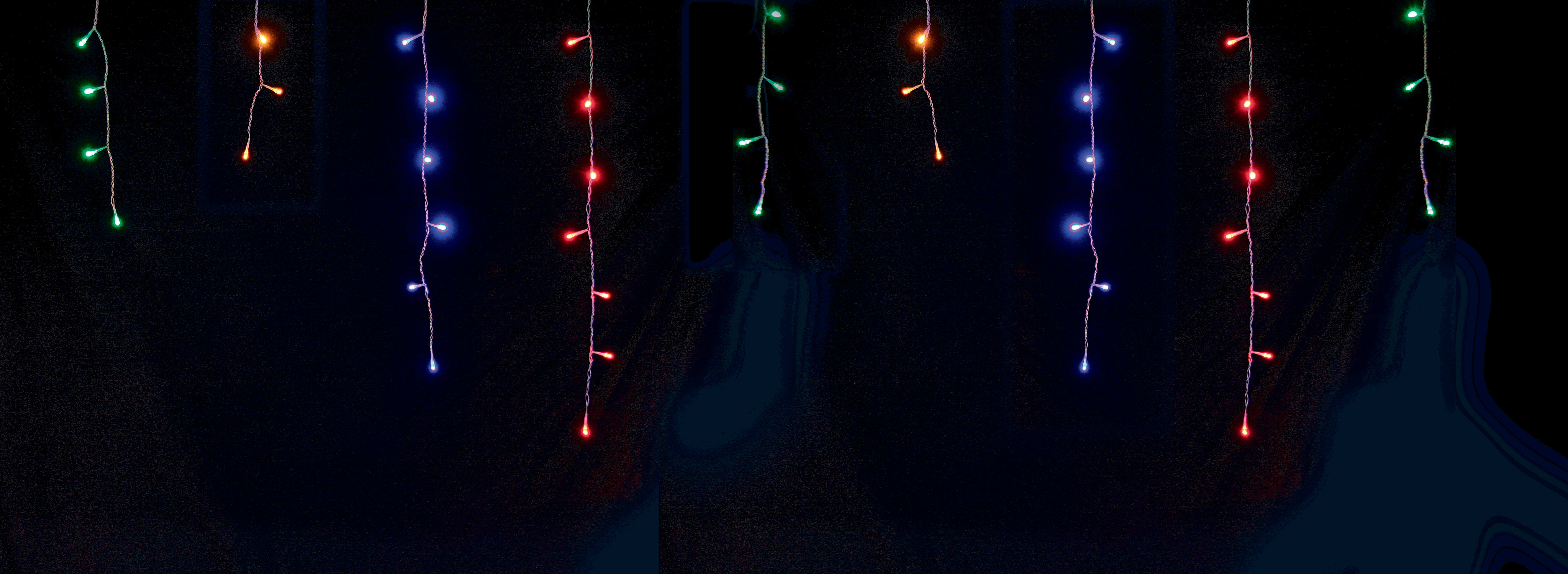 GIOCOPLAST NATALE - TENDA SFALSATA 100 LED MULTI, MT.3,80X0,70 C/GIOCHI L.