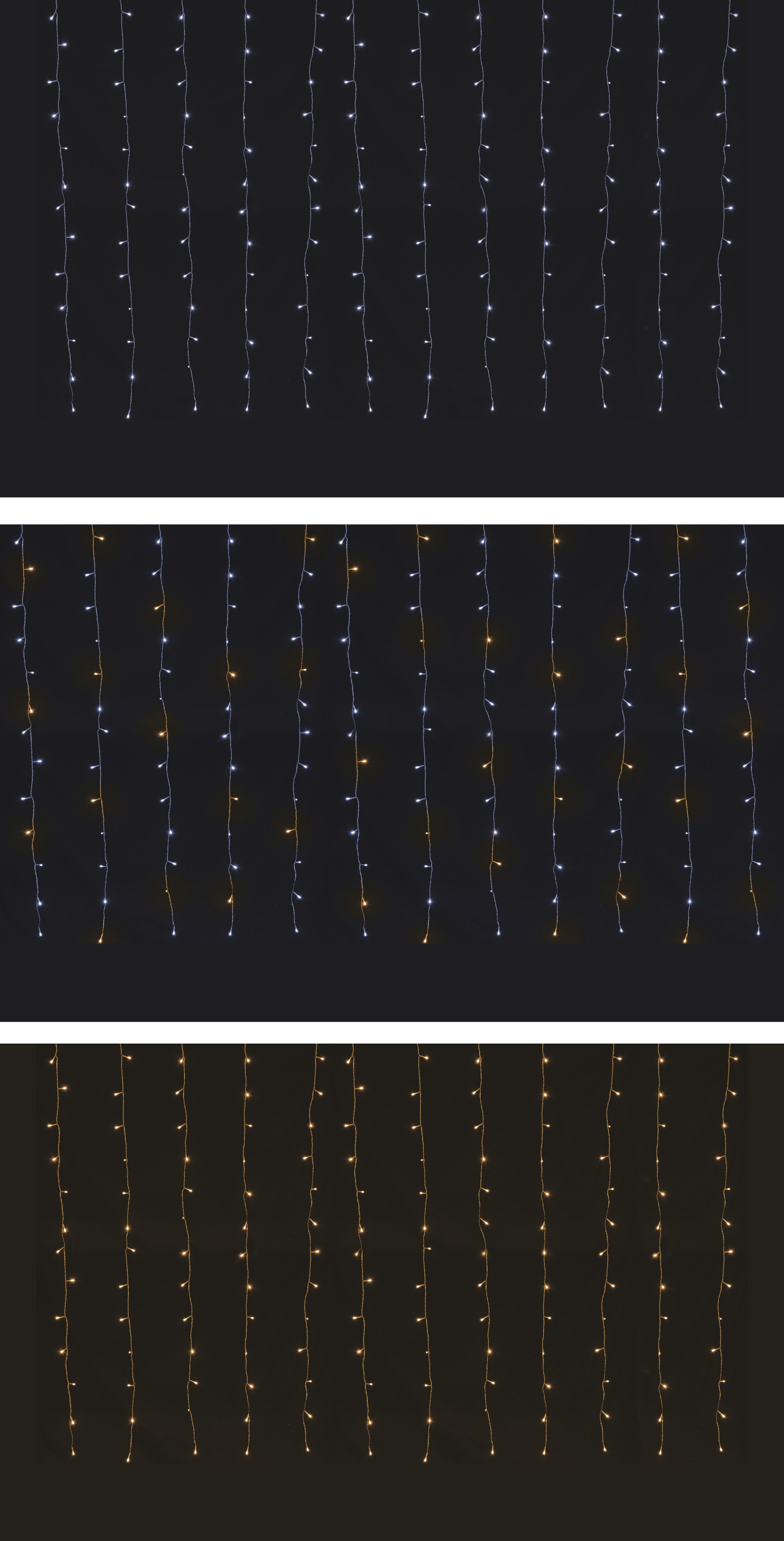 GIOCOPLAST NATALE - TENDA 168 LED CM.200X150, 2 COL. PROGRAMMABILI C/CONTROLLER, BIANCO FREDDO E CALDO, PROLUNG., C/TRASF.