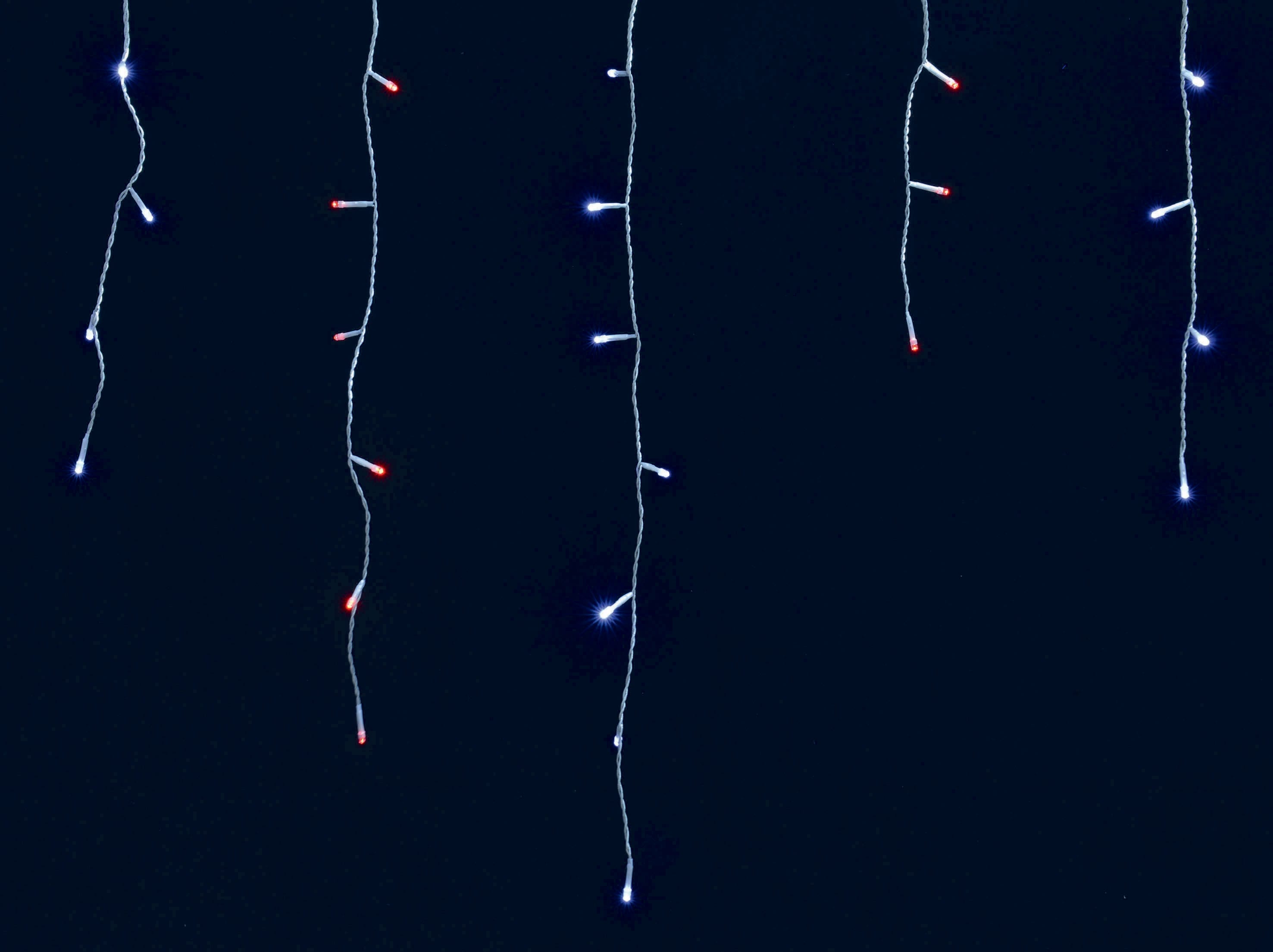 GIOCOPLAST NATALE - TENDA SFALSATA 100 LED BIANCO-ROSSO MT.3,80X0,70 C/GIOCHI L. 14512239