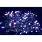 GIOCOPLAST NATALE - KOSMOS 240 LED ROSA-VIOLA-BIANCO-BLU CON FLASH BIANCHI, 6,2 MT, IP44