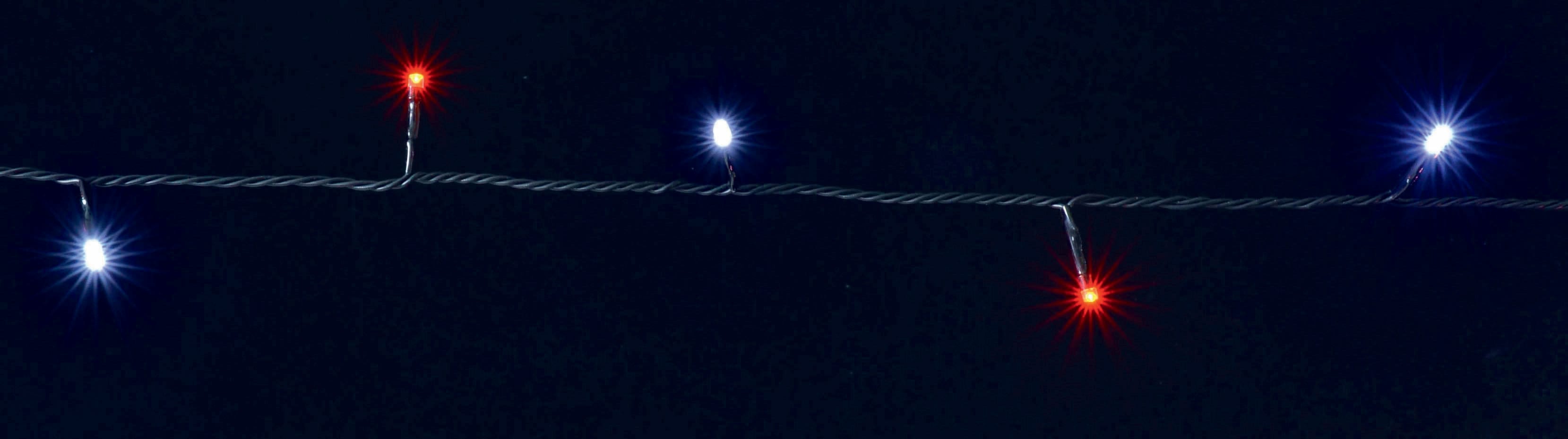 GIOCOPLAST NATALE - 120 LED BIANCO-ROSSO CON GIOCHI LUCE 12 MT, IP 44