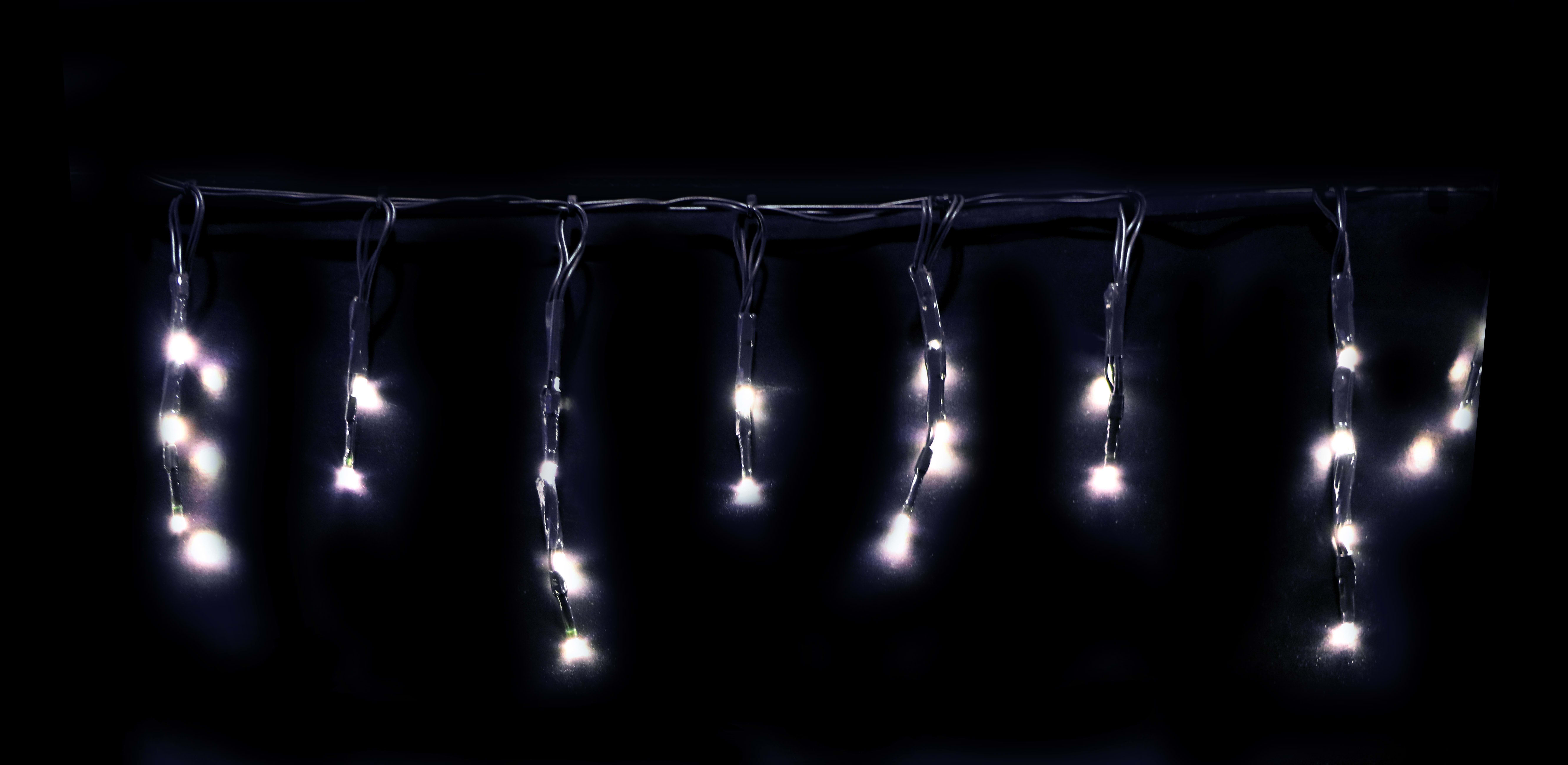 GIOCOPLAST NATALE - TENDA BOA SFALSATA CON GHIACCIOLINI LED BIANCHI, L. 11M , H.MAX. 0,12M , 495 LED, 180 CALATE C/TRASF. IP44