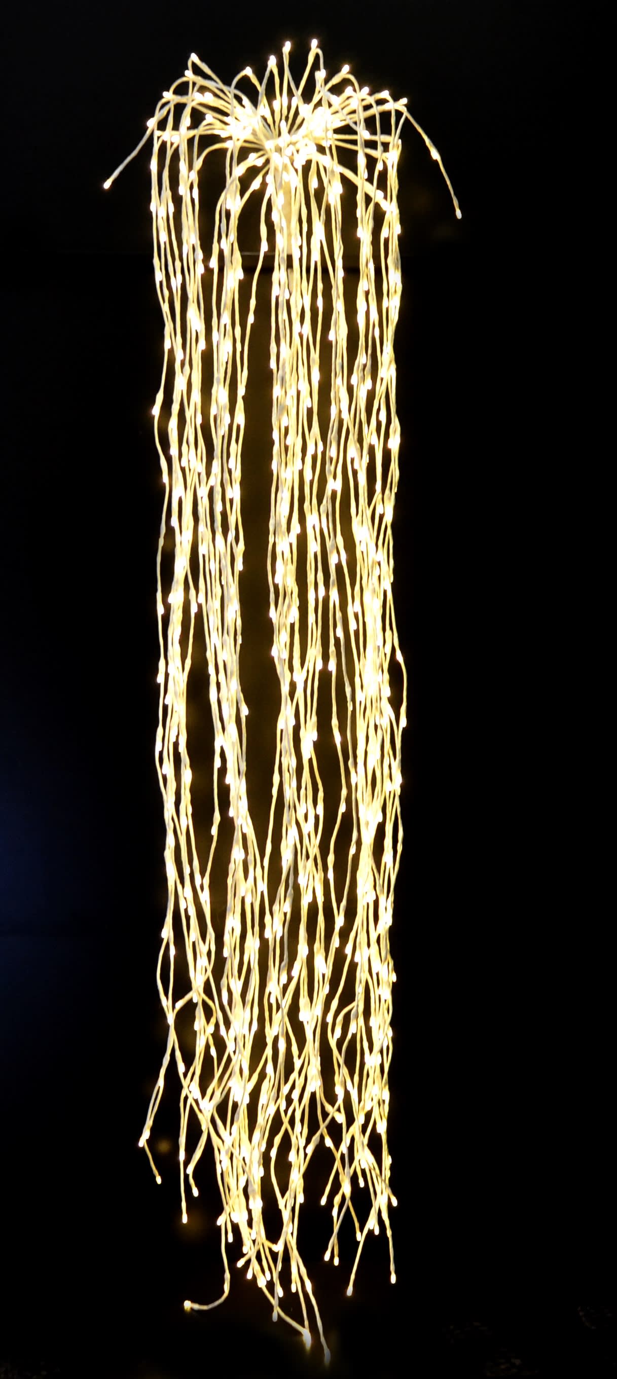 GIOCOPLAST NATALE - RAMO SALICE 3 M CON 1200 LED BIANCO CALDO, C/TRASF. IP44