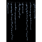 GIOCOPLAST NATALE - TENDA SFALSATA 128 LED BIANCO-MULTI 2 IN 1, L.300 X H.MAX.80 CM, C/TRASF. IP44, GIOCHI LUCE E CONTROLLER