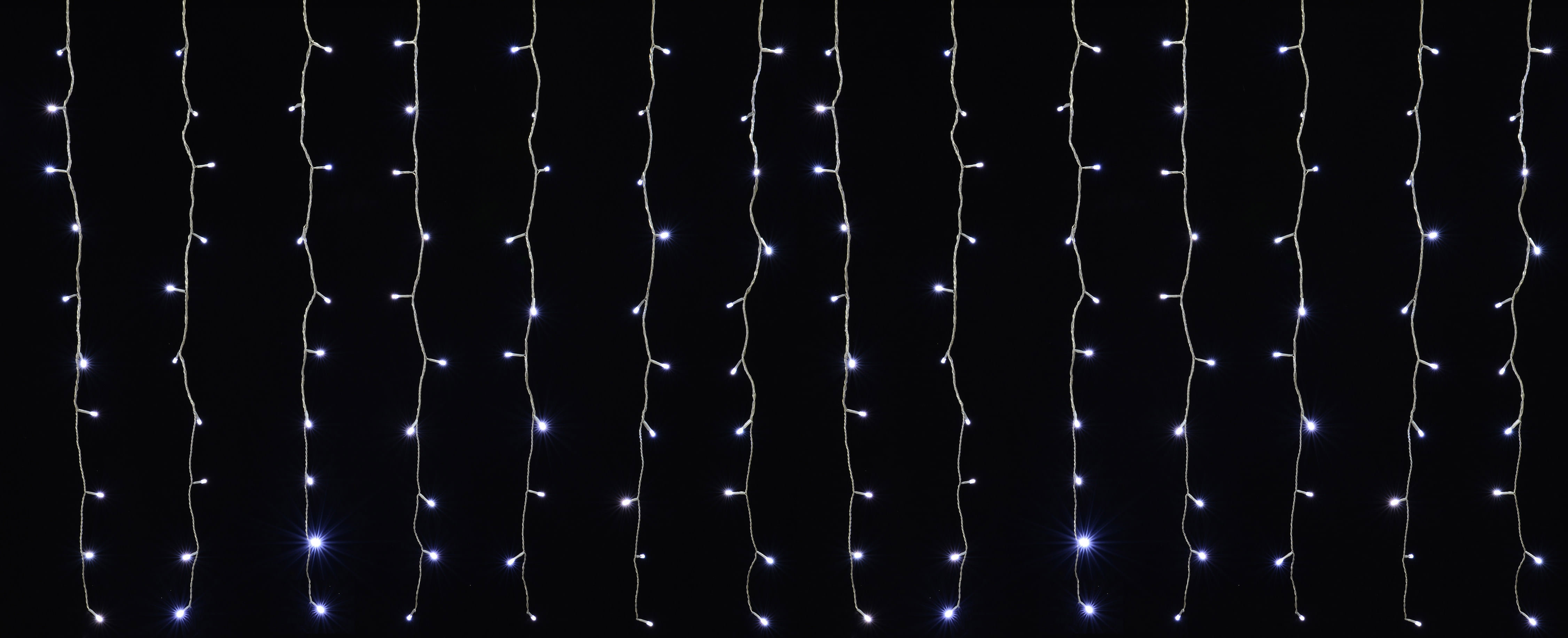 GIOCOPLAST NATALE - TENDA FULL FLASH 720 LED BIANCHI, L. 3,6 X H. 2 MT., CAVO ALIM. 5 MT, CON TRASF. IP44, PROL. 4 SET