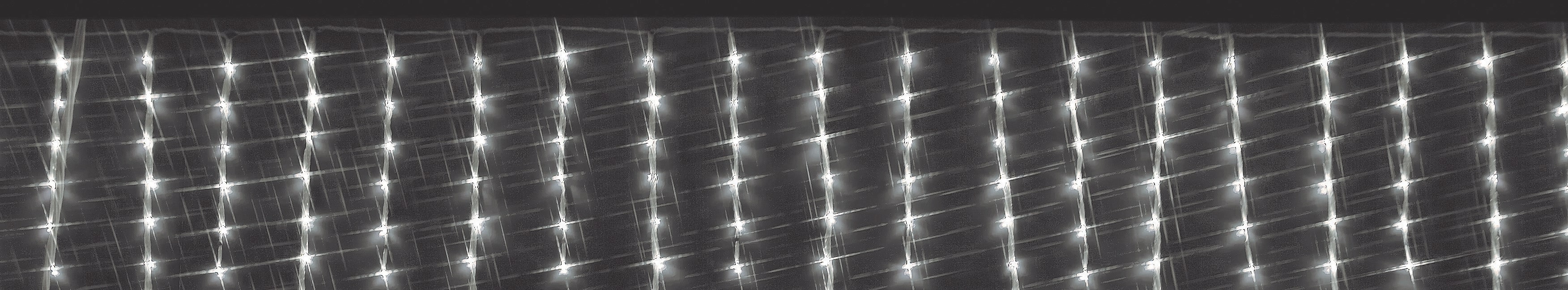 GIOCOPLAST NATALE - TENDA 360 LED BIANCHI, L. 6 X H. 0,5 MT., CAVO ALIM. 3 MT, CON GIOCHI LUCE, CON TRASF. IP44, PROL. 5 SET 14519191