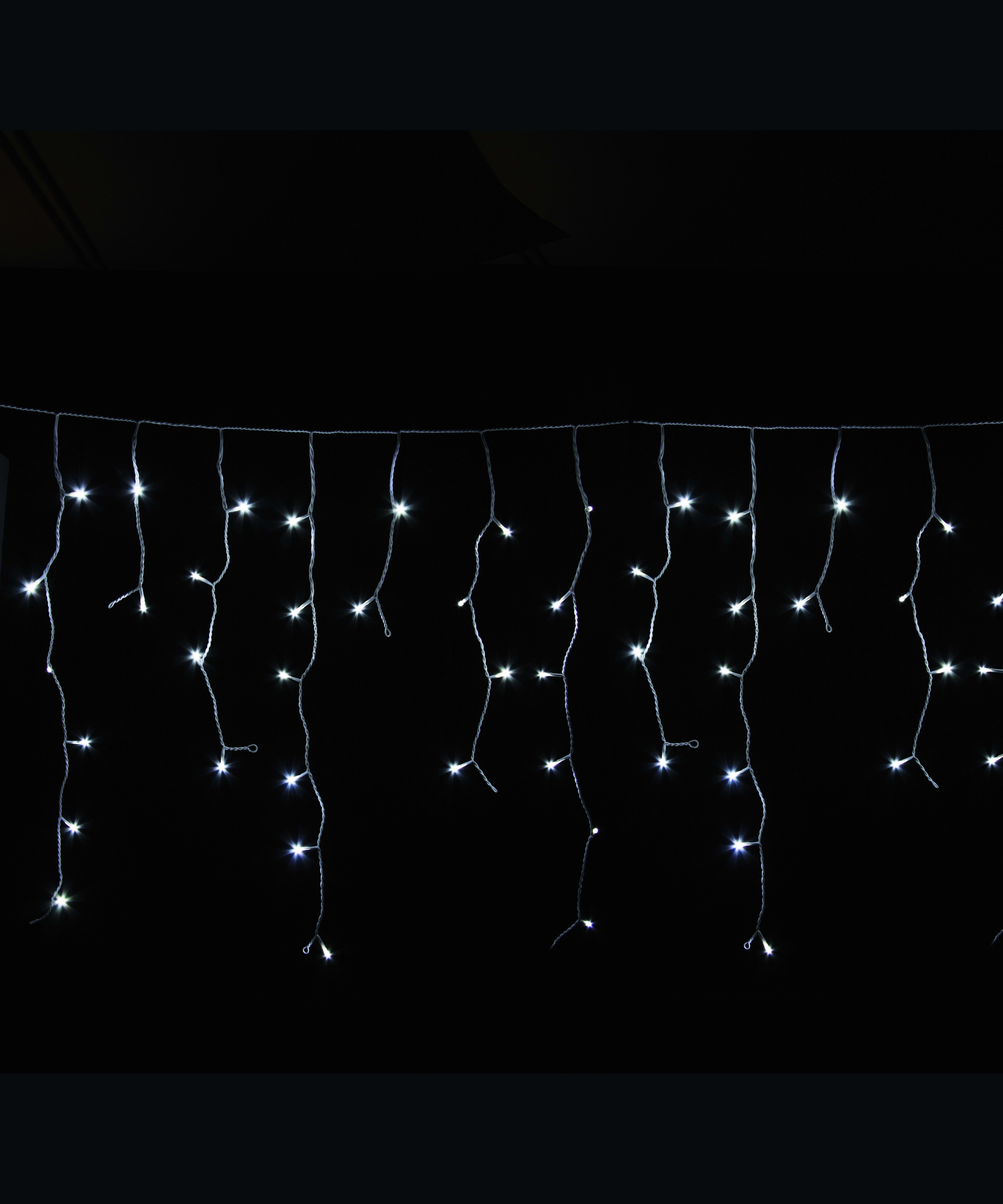 GIOCOPLAST NATALE - TENDA SFALSATA 240 LED BIANCHI, L. 6 X H. MAX 1 MT., CAVO ALIM. 3 MT, CON GIOCHI LUCE, CON TRASF. IP44, PROL. 5 SET