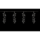 GIOCOPLAST NATALE - TENDA 7 GRAPPOLI EFFETTO NEVICATA 168 LED BIANCHI, L. 3 X H. 0,5 MT., CAVO ALIM. 5 MT, CON TRASF. IP44, PROL. 3 SET